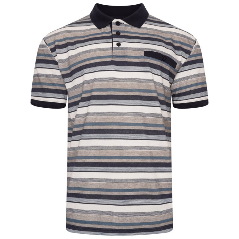 Multi Stripe Polo Shirt Clothing Men's Clothing Up To 8XL