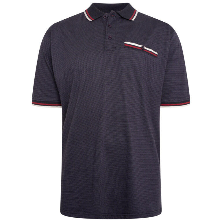 Self Stripe Polo Shirt Clothing Men's Clothing Up To 8XL