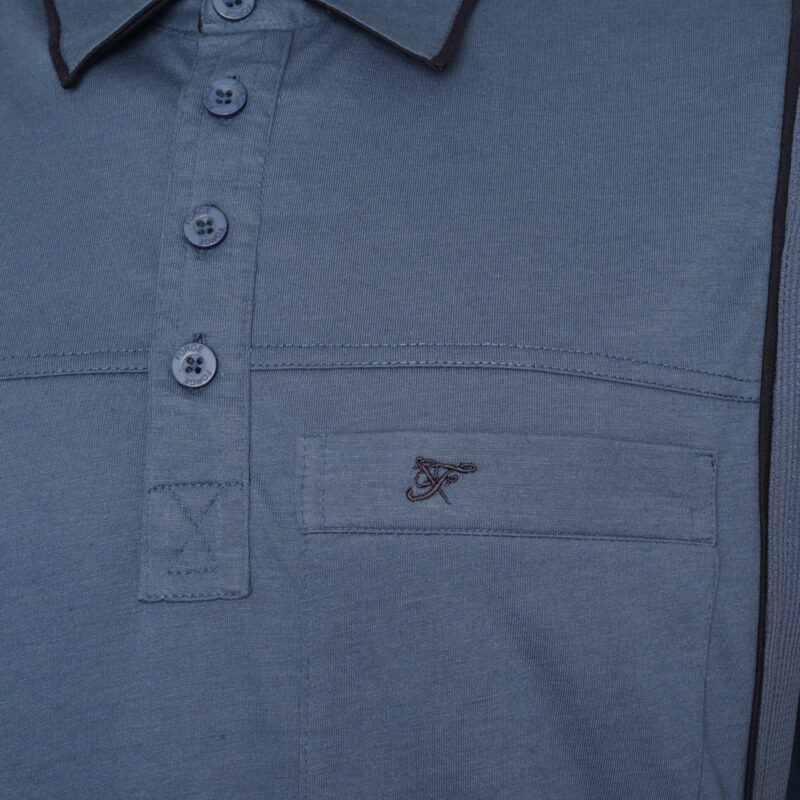 Contrast Panel Polo Shirt Clothing Men's Clothing Up To 8XL