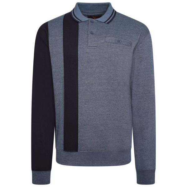 Contrast Panel Collared Sweatshirt Clothing Men's Clothing Up