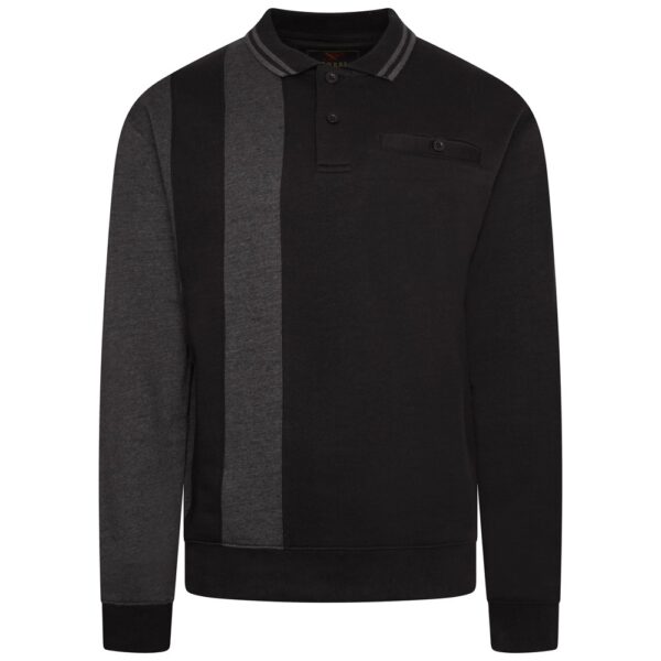 Contrast Panel Collared Sweatshirt Clothing Men's Clothing Up